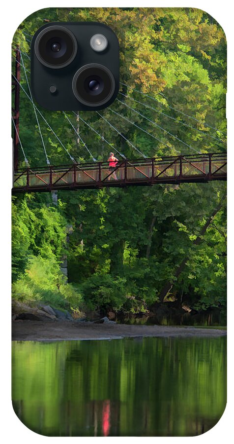  iPhone Case featuring the photograph Ilchester-Patterson Swinging Bridge by Dana Sohr