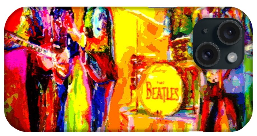 Palette Knife Painting Impressionistic Beatles iPhone Case featuring the painting Impressionistc Beatles by Leland Castro