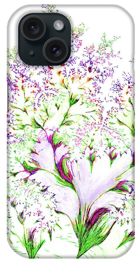 Impressions Of Spring iPhone Case featuring the drawing Impressions of Spring by Michele A Loftus