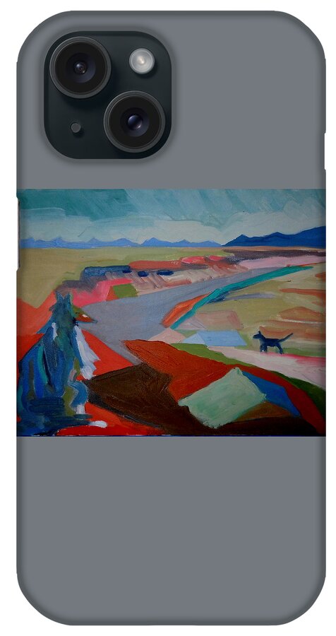 Abstract iPhone Case featuring the painting In My Land by Francine Frank