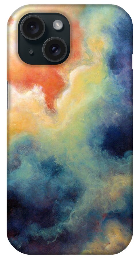 Celestial iPhone Case featuring the painting In The Beginning by Marina Petro