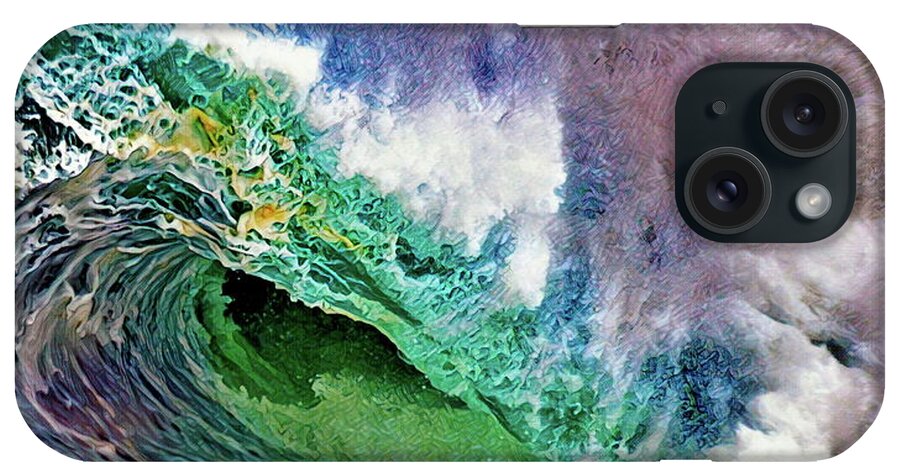 Wave iPhone Case featuring the digital art In The Curl by Russ Harris