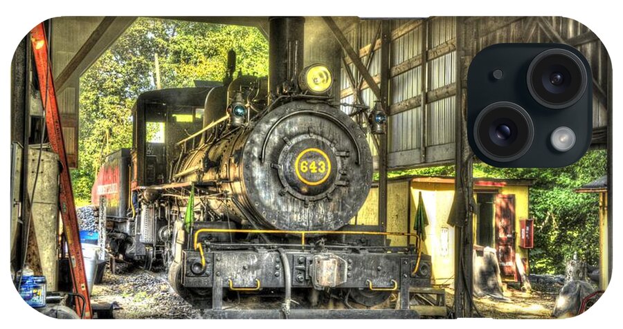 Engine iPhone Case featuring the photograph In the engine shed steaming up by Paul W Faust - Impressions of Light