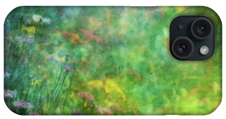 Impressionist iPhone Case featuring the photograph In The Garden 2296 IDP_2 by Steven Ward