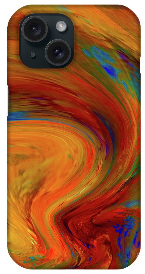 Painting-abstract Acrylic iPhone Case featuring the mixed media The Land Of Gorgeous Sands by Catalina Walker