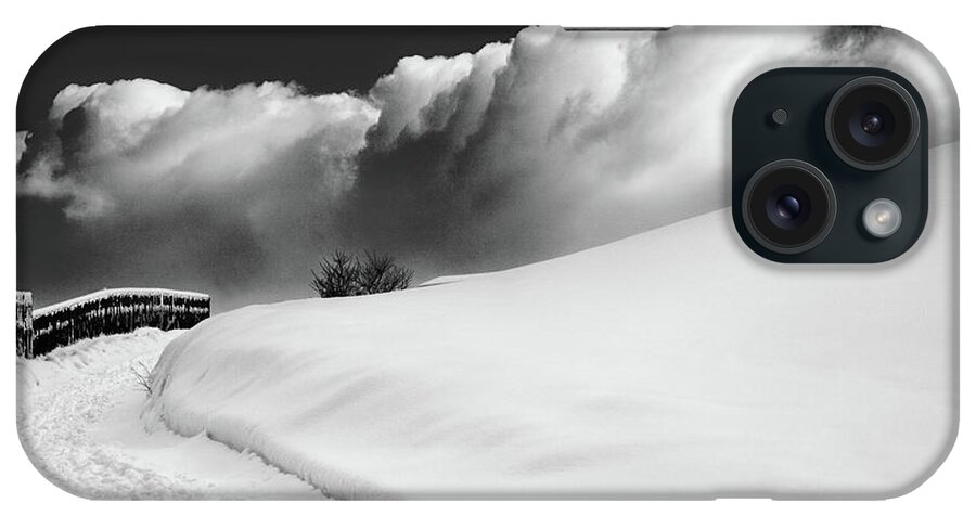 Bw iPhone Case featuring the photograph in the Ore Mountains by Dorit Fuhg