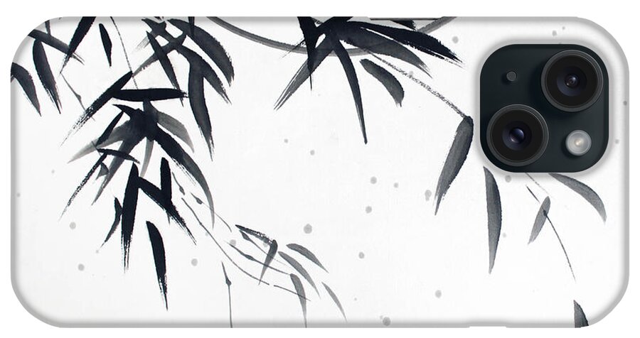 Chinese Painting iPhone Case featuring the painting In The Still Of The Night by Oiyee At Oystudio