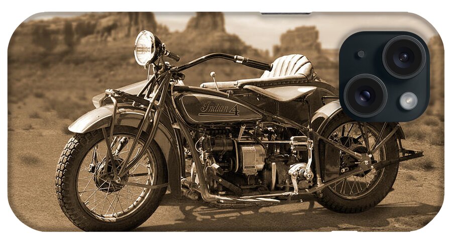 Indian Motorcycle iPhone Case featuring the photograph Indian 4 Sidecar by Mike McGlothlen