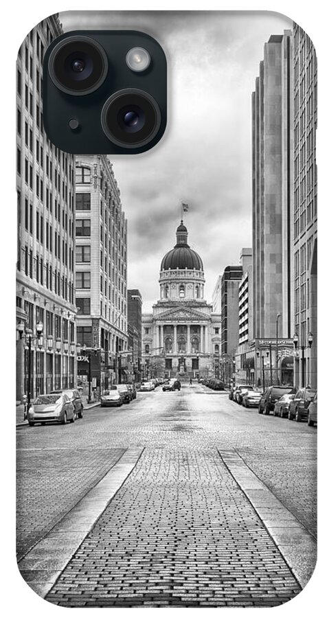 Landscape iPhone Case featuring the photograph Indiana State Capitol Building by Howard Salmon