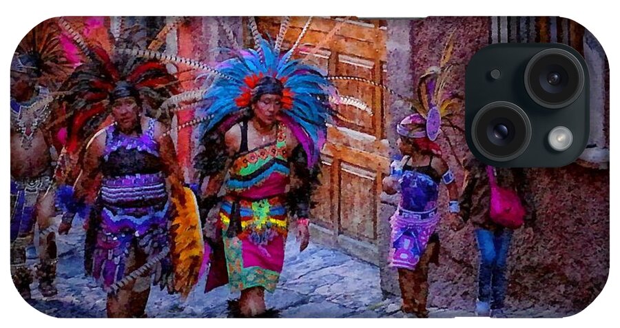 John+kolenberg iPhone Case featuring the photograph Indians Walking On Pila Seca by John Kolenberg