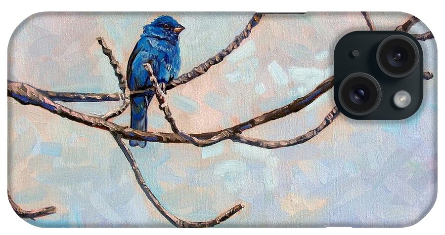 Indigo iPhone Case featuring the painting Indigo by Phil Chadwick