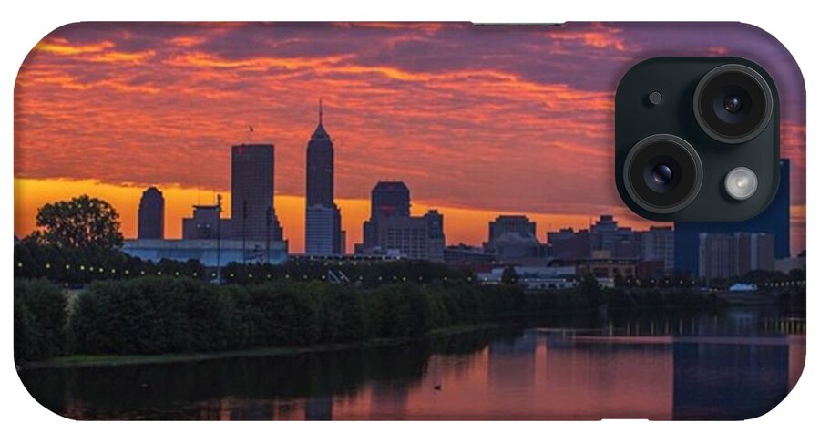 Naptown iPhone Case featuring the photograph #indy #indiana #indianapolis by David Haskett II