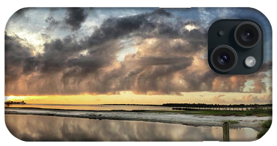 Sunrise Prints iPhone Case featuring the photograph Inlet Sunrise Panorama by Phil Mancuso
