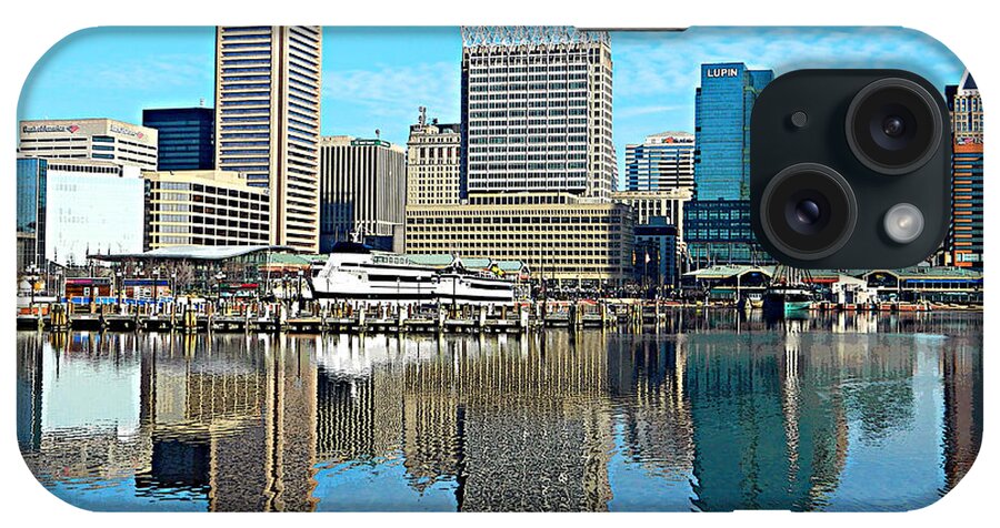Baltimore iPhone Case featuring the photograph Inner Harbor Reflections by Emmy Marie Vickers