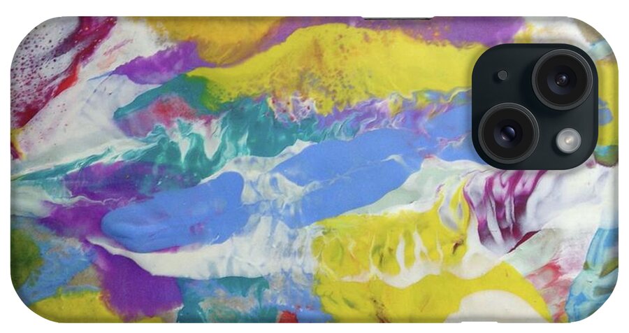 Abstract iPhone Case featuring the painting Insemination by Sperry Andrews