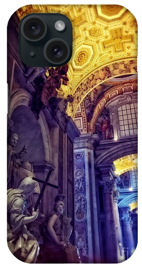 St Peters Basilica iPhone Case featuring the photograph Interior of St Peter's Basilica by HD Connelly