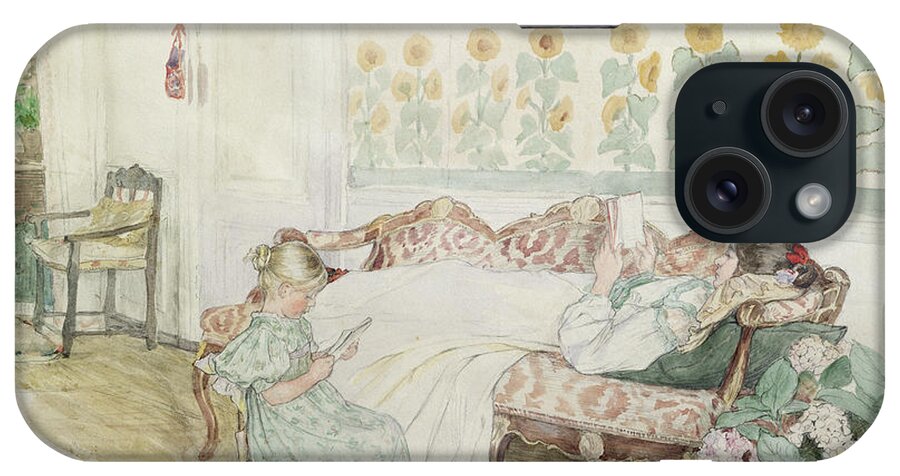 Kroyer iPhone Case featuring the painting Interior by Peder Severin Kroyer