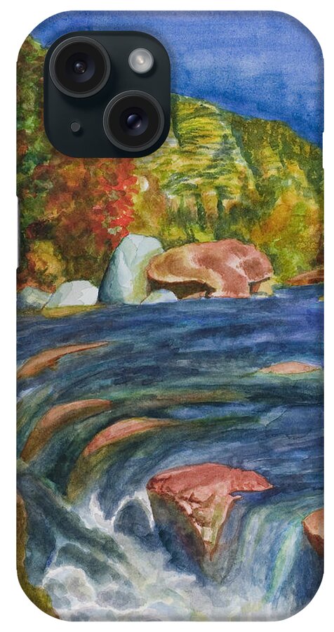 Oak Creek iPhone Case featuring the painting Into Slide Rock by Eric Samuelson