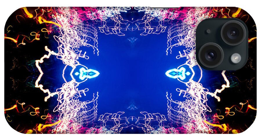 John D Williams iPhone Case featuring the photograph Into the Void UFA Neon Abstract #1 by John Williams