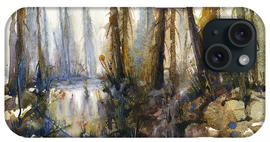 Watercolors iPhone Case featuring the painting Into the Woods by Kristina Vardazaryan