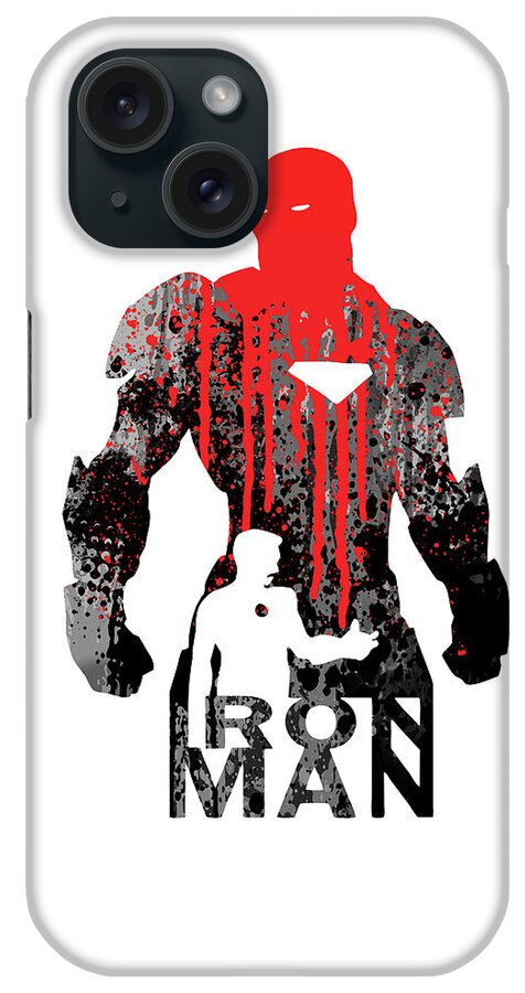 Superheroes iPhone Case featuring the painting Iron Man #3 by Art Popop