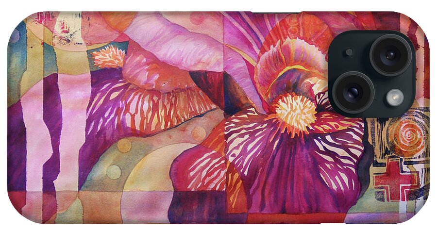 Iris iPhone Case featuring the painting Iris Delight by Lynda Hoffman-Snodgrass