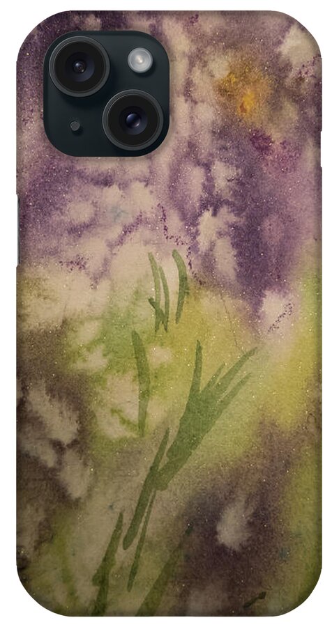 Flower iPhone Case featuring the painting Iris Fantasy by Terry Ann Morris