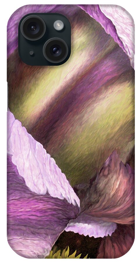 Ris iPhone Case featuring the mixed media Iris Moods 7 by Carol Cavalaris
