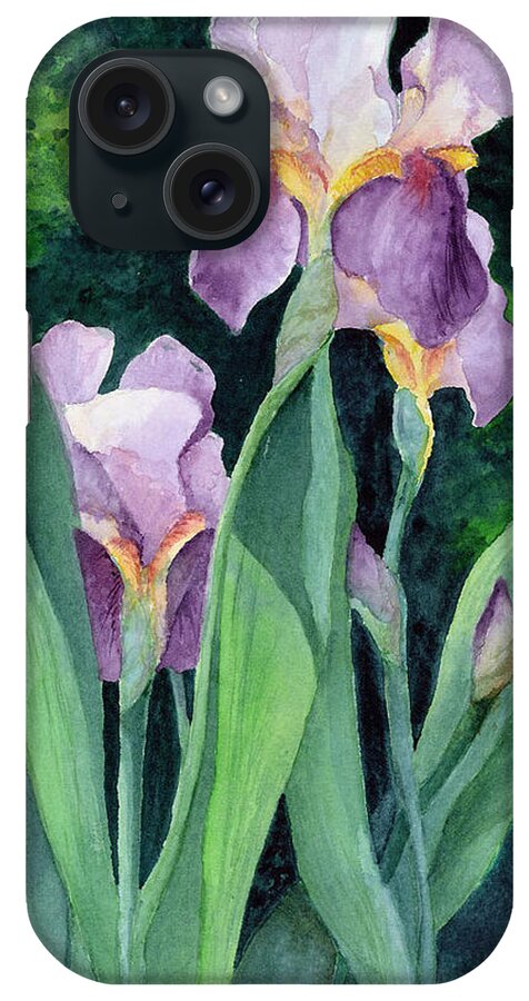 Irises iPhone Case featuring the painting Irises #2 by Lael Rutherford