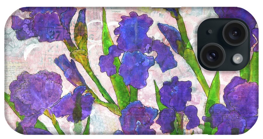 Iris iPhone Case featuring the painting Irresistible Irises by Lisa Crisman