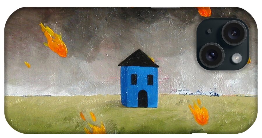 House iPhone Case featuring the painting Is This The End by Pauline Lim