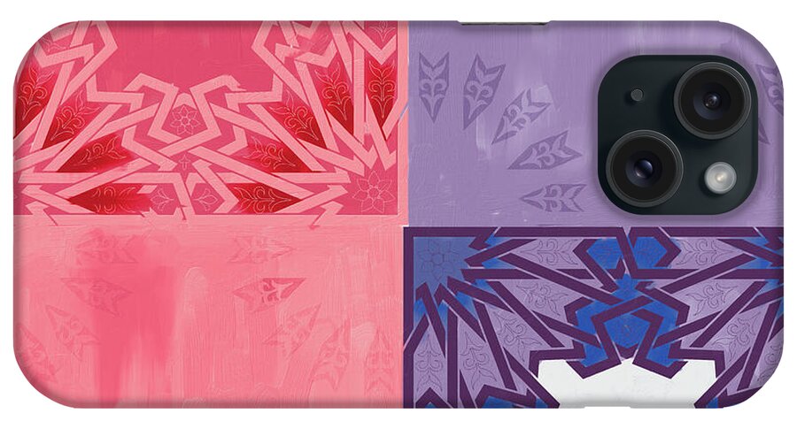 Motif iPhone Case featuring the painting Islamic Motif IV by Mawra Tahreem