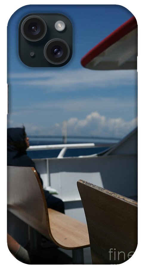 Boat iPhone Case featuring the photograph Island Commute by Linda Shafer