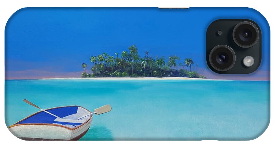 Island iPhone Case featuring the painting Island of Dreams by Karyn Robinson
