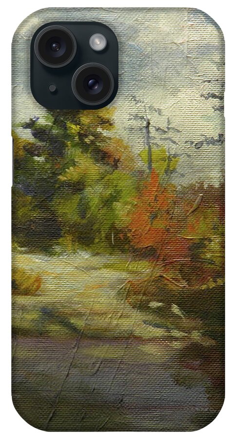 Walt Maes iPhone Case featuring the painting Island on Lake Kipawa Quebec by Walt Maes
