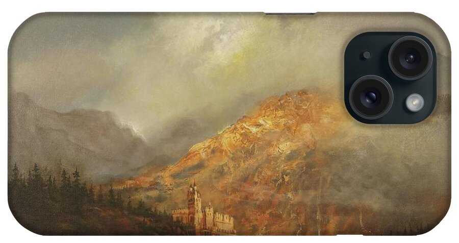 Isle Of Skye; Scotland; Tom Shropshire Paintings; Castle; Scottish Highlands iPhone Case featuring the painting Isle of Skye by Tom Shropshire