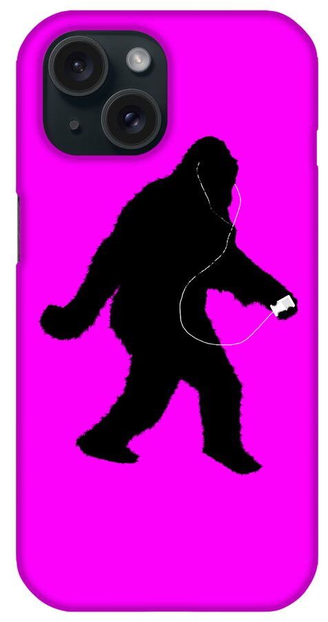 Sasquatch iPhone Case featuring the digital art iSquatch - Hot Pink by Gravityx9 Designs