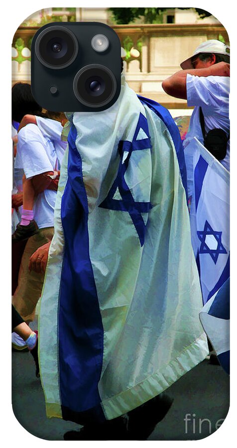 Jewish iPhone Case featuring the photograph Israel Day Parade NYC by Chuck Kuhn