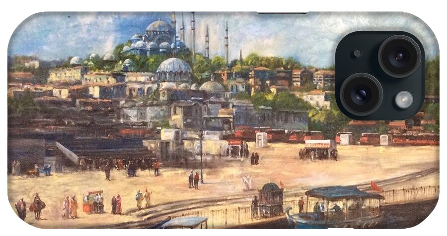 Cityscape iPhone Case featuring the painting Istanbul by Raouf Oderuth
