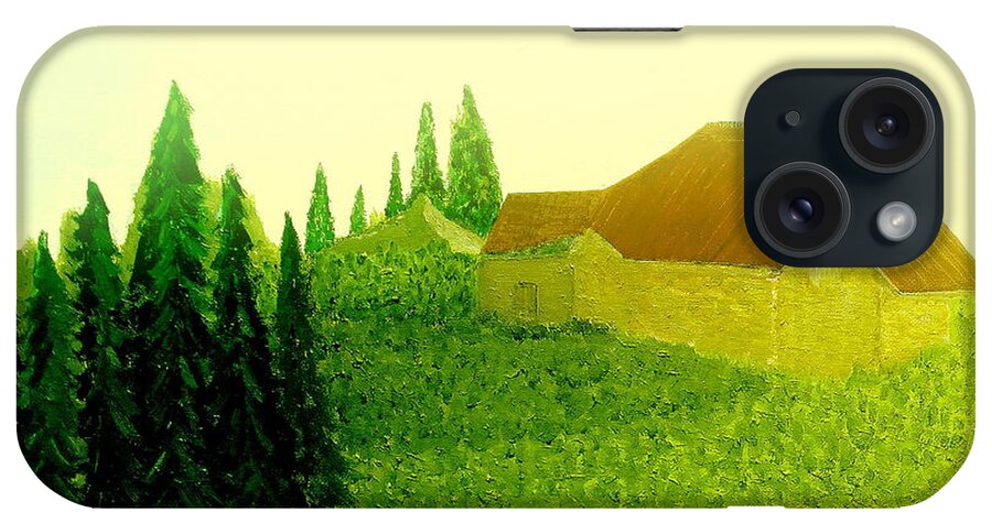 Landscape iPhone Case featuring the painting It rained and It Rained by Bill OConnor