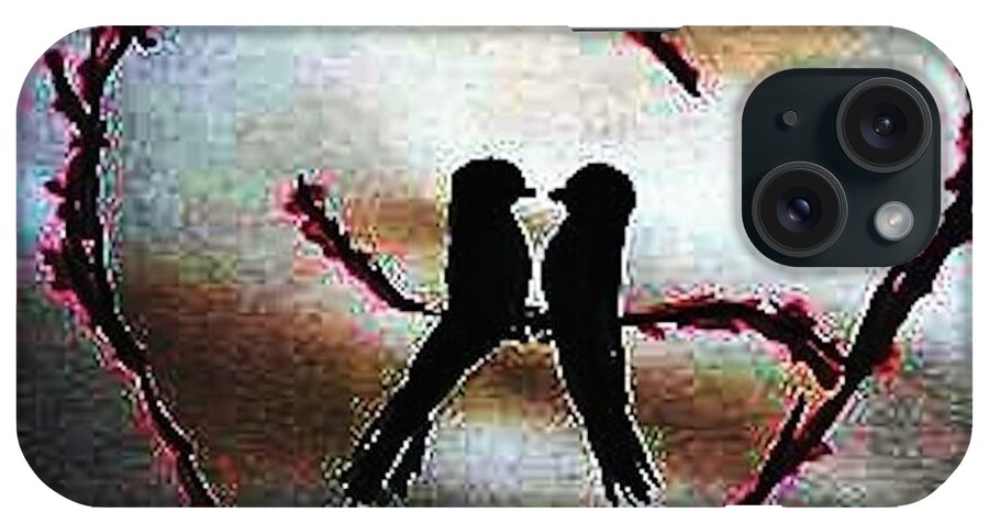 Love Birds iPhone Case featuring the painting It Takes Two by Margaret Welsh Willowsilk