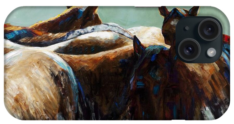 Equine Art iPhone Case featuring the painting Its All About the Brush Stroke by Frances Marino