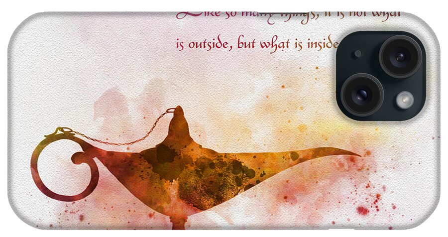 Aladdin iPhone Case featuring the mixed media It's what is inside that counts by My Inspiration
