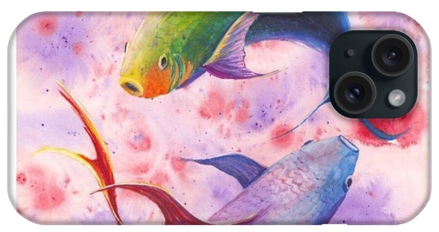 Koi iPhone Case featuring the photograph I've Been On A Koi And Sea Turtle Kick by Darice Machel McGuire