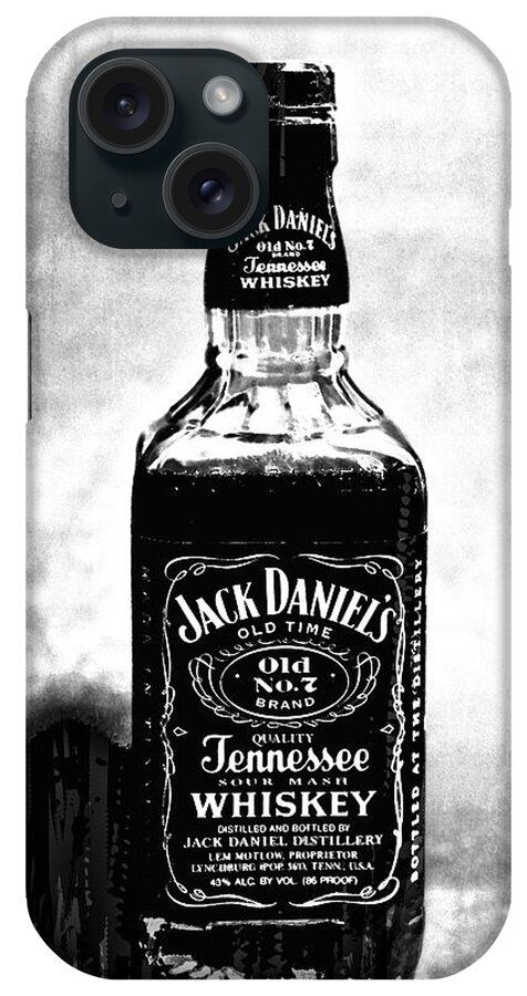  Bottle iPhone Case featuring the digital art Jack Black by David Stasiak
