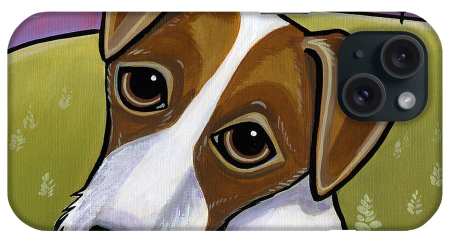 Jack Russell iPhone Case featuring the painting Jack Russell by Leanne Wilkes