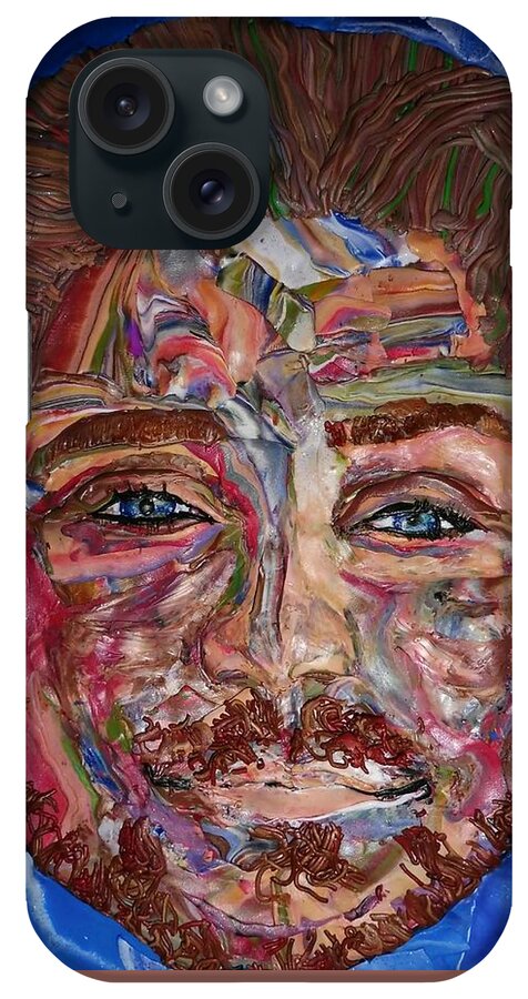 Portrait iPhone Case featuring the mixed media Jakob by Deborah Stanley