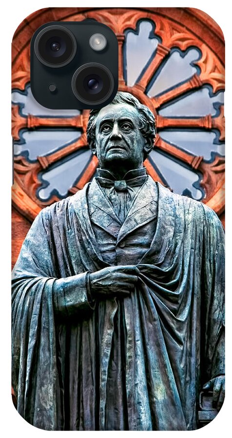 Statue iPhone Case featuring the photograph James Smithson by Christopher Holmes