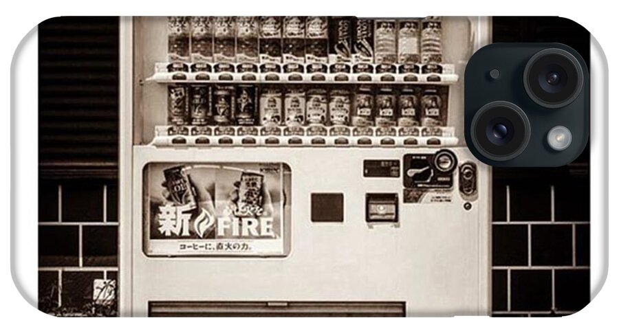 Icecoffee iPhone Case featuring the photograph #japanese #soda Machine. They Sell by Alex Snay