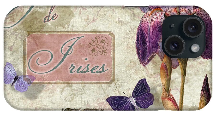 Purple Iris iPhone Case featuring the painting Jardin de Irises by Mindy Sommers